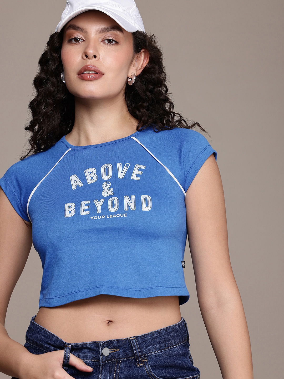 

The Roadster Life Co. Typography Printed Slim Fit T-shirt, Blue
