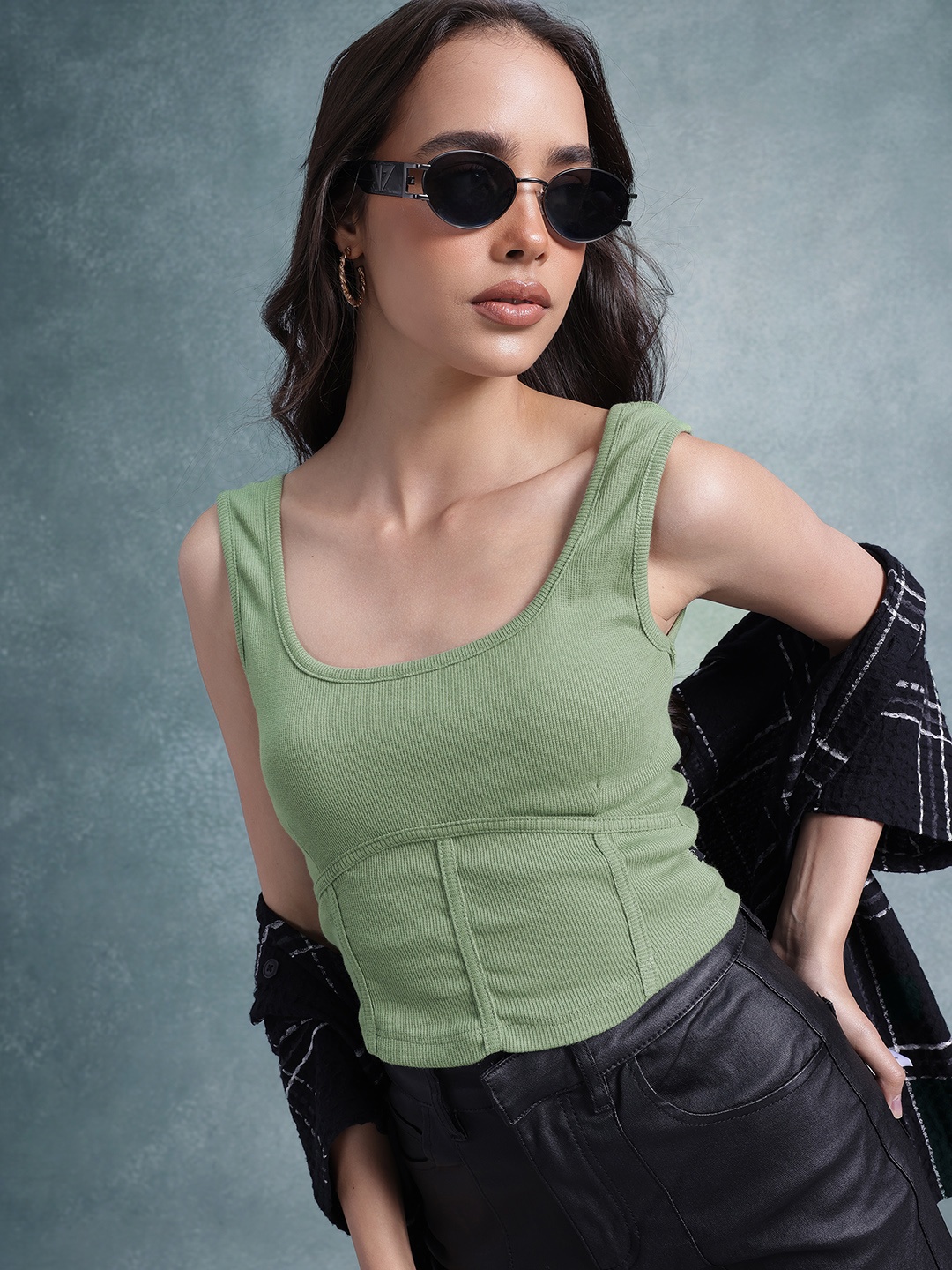 

The Roadster Life Co. Ribbed Top, Green