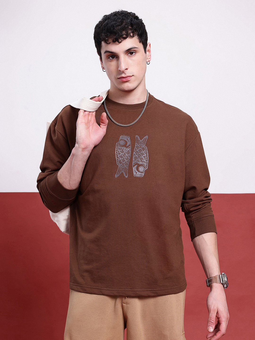 

Kook N Keech Camo Classics Printed Sweatshirt, Brown