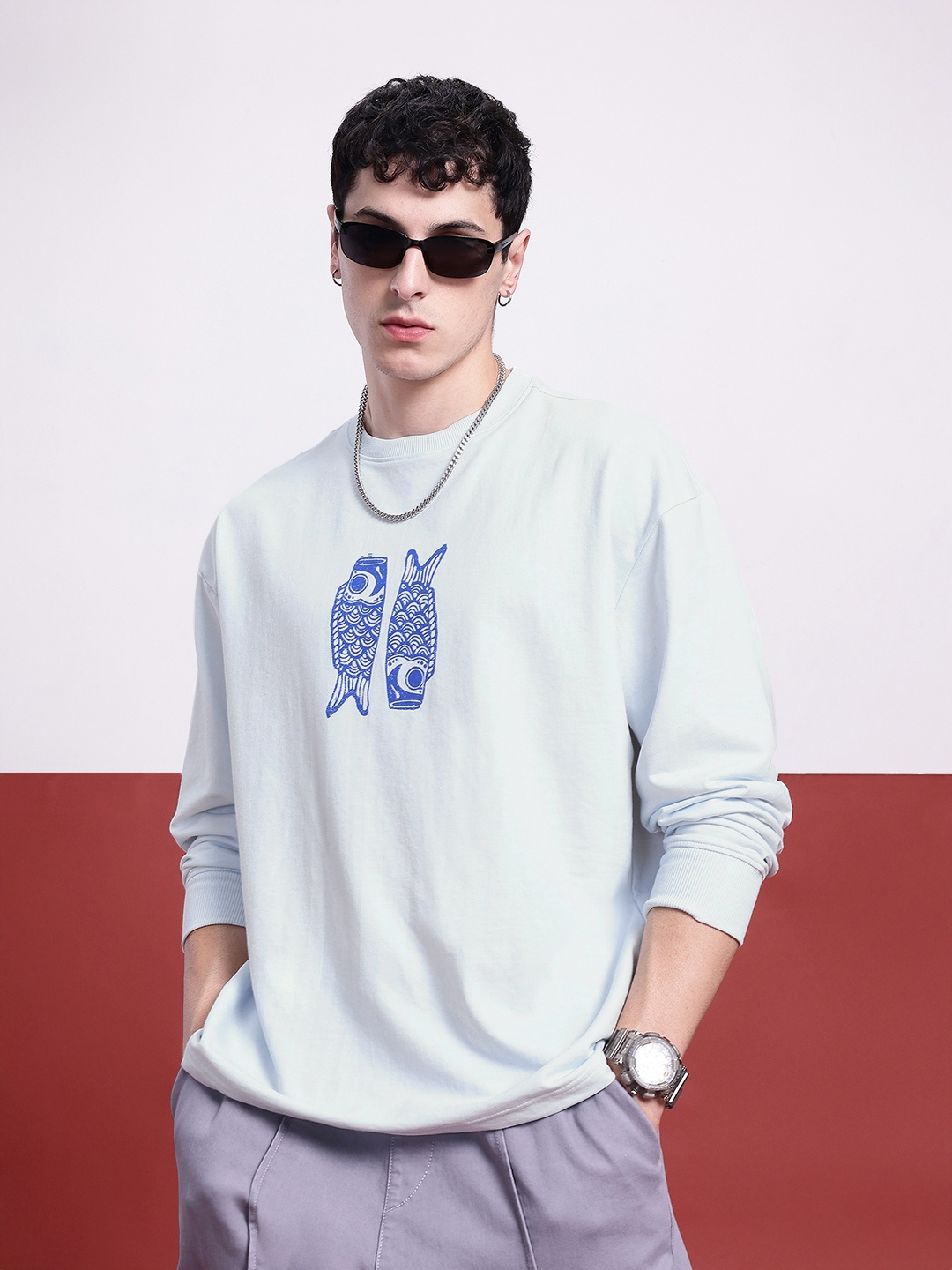 

Kook N Keech Hazy Horizons Printed Sweatshirt, Blue