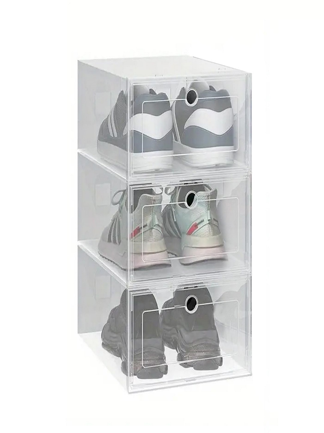 

TIED RIBBONS Transparent 3 Pieces Super Strong Shoes Organiser
