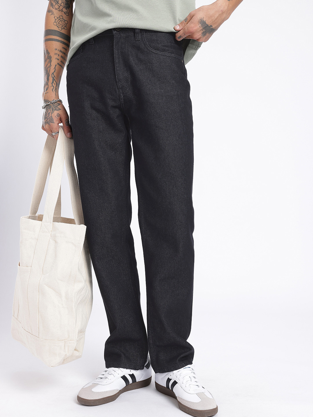 

glitchez Men Street Vibe Regular Fit Jeans, Black