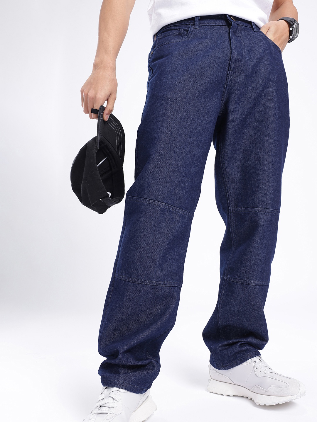 

glitchez Men 90's Revival Straight Fit Jeans, Blue