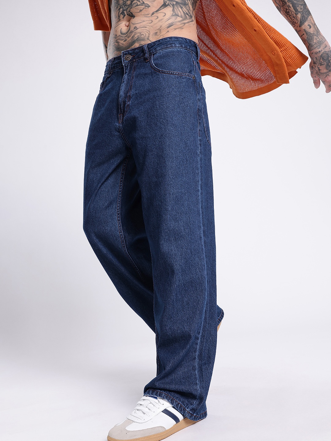 

glitchez Men Modern Vibe Flared Fit Jeans, Blue