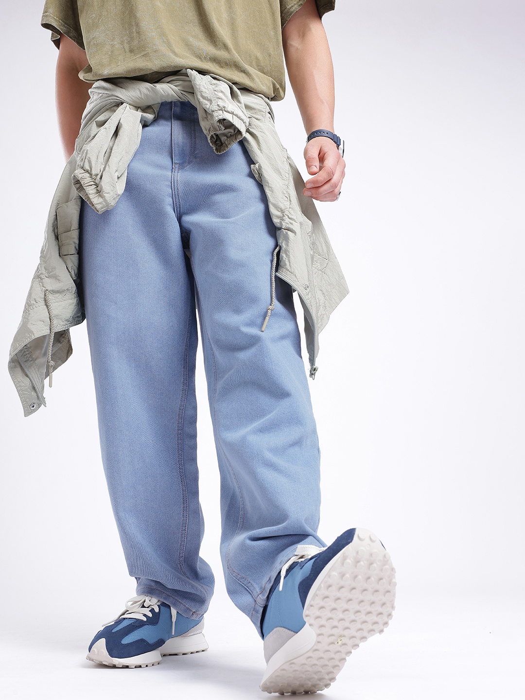 

glitchez Men Street Cool Skater Fit Jeans, Blue