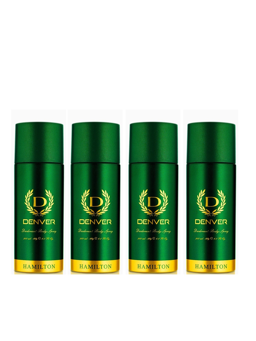 

Denver Men Set of 4 Hamilton Deodorant - 127g (200ml) each, Green