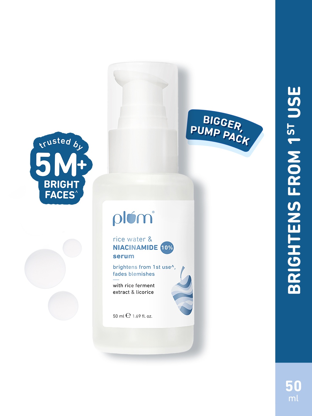 

Plum 10% Niacinamide Brightening Face Serum With Rice Ferment Extract & Licorice - 50ml, White
