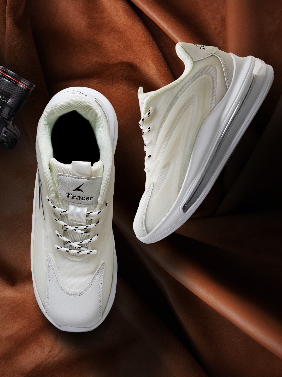 

TRACER Men Essential Round Toe Lace-Up Sneakers for Reliable All-Day Comfort, White