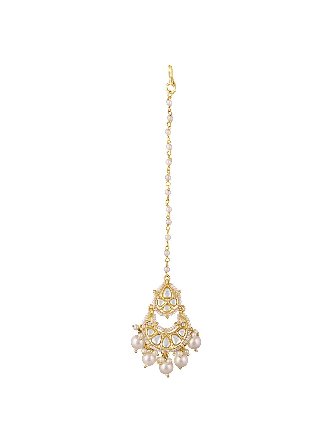 

BDIVA 18K Gold-Plated Kundan Studded Maang Tikka Head Jewellery