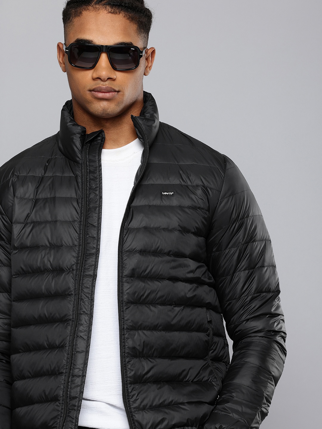 

Levis Mock Collar Puffer Jacket, Black
