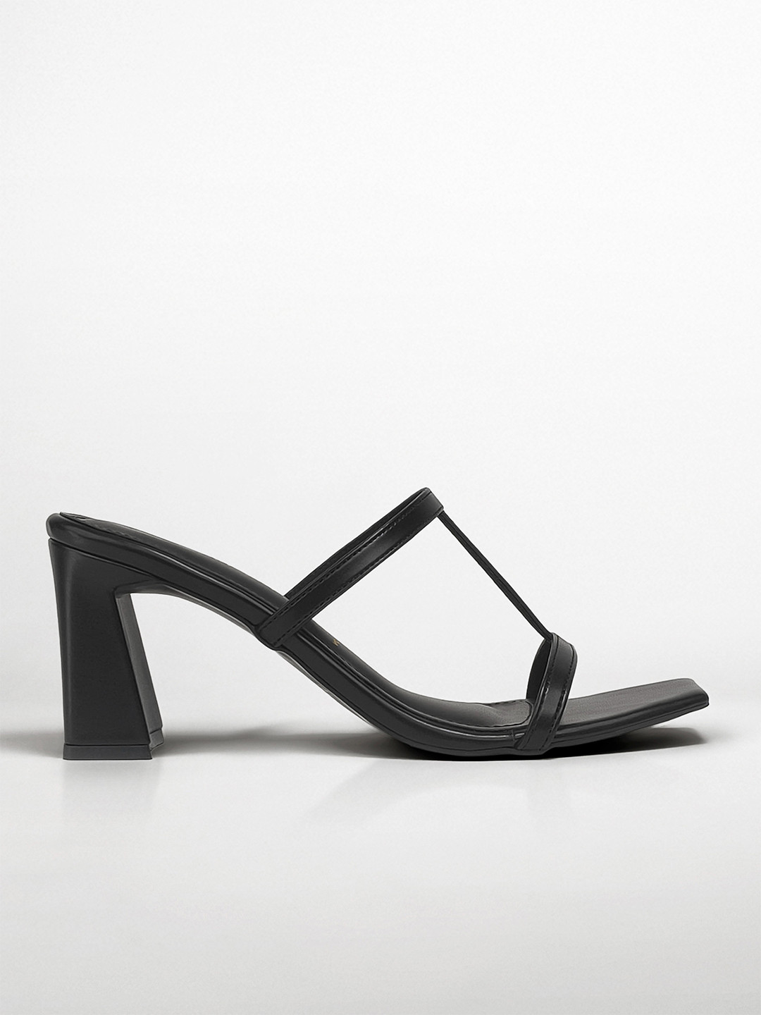 

Signature Sole Open Back Party Block Sandals, Black