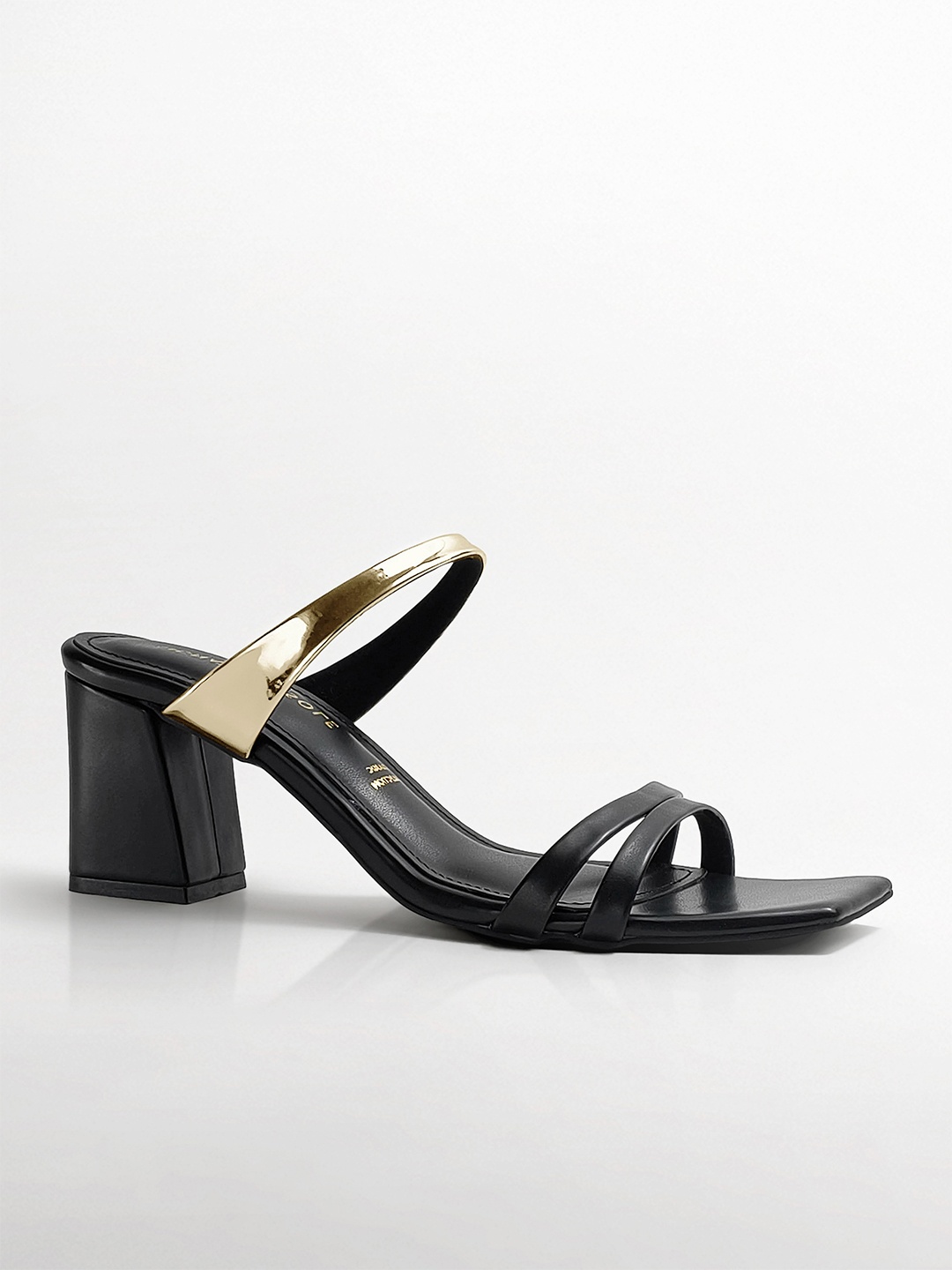 

Signature Sole Party Block Sandals, Black