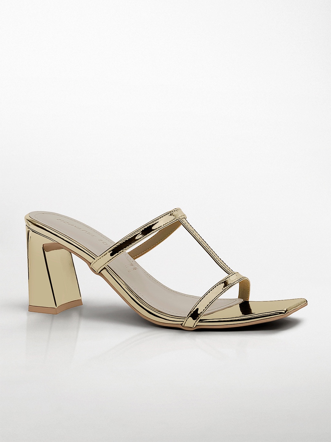 

Signature Sole Women Party Block Heel Sandals, Gold