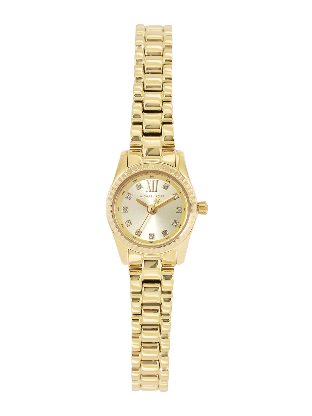 

Michael Kors Women Lexington Embellished Dial Analogue Watch MK4862I, Gold