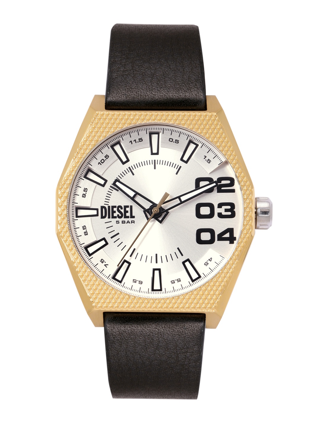 

DIESEL Men Scraper Black Analogue Watch DZ2219, Silver