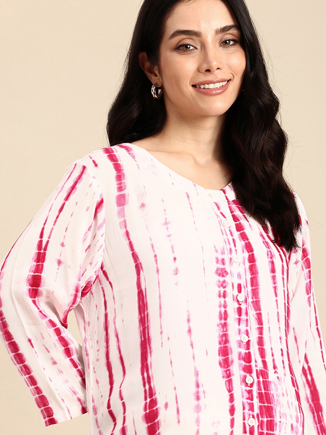

BAESD Printed Maternity Kurta, Pink