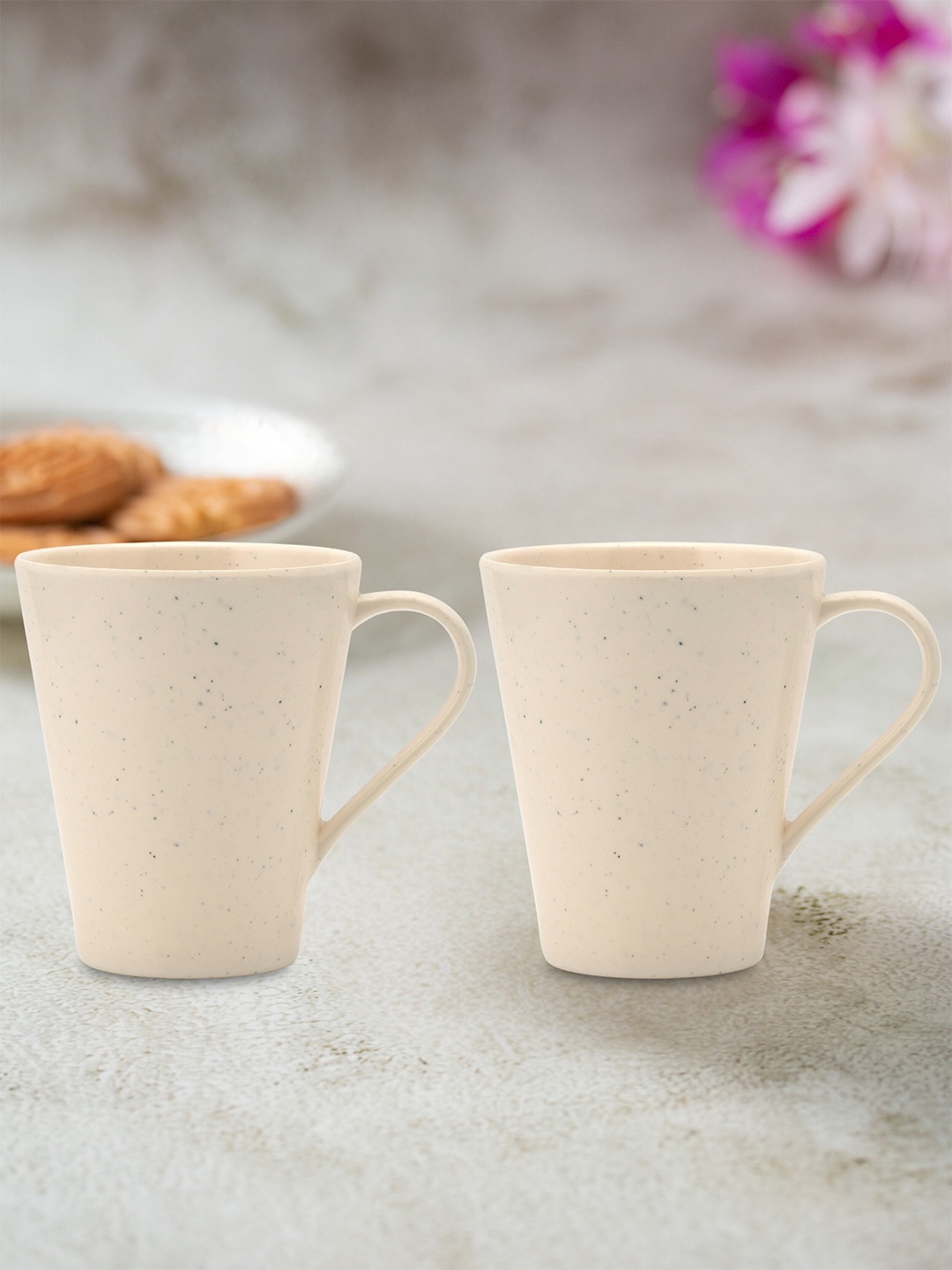 

LIVING ROOTS Kona Brown 2 Pieces Pure Melamine Glossy Mugs 300ml