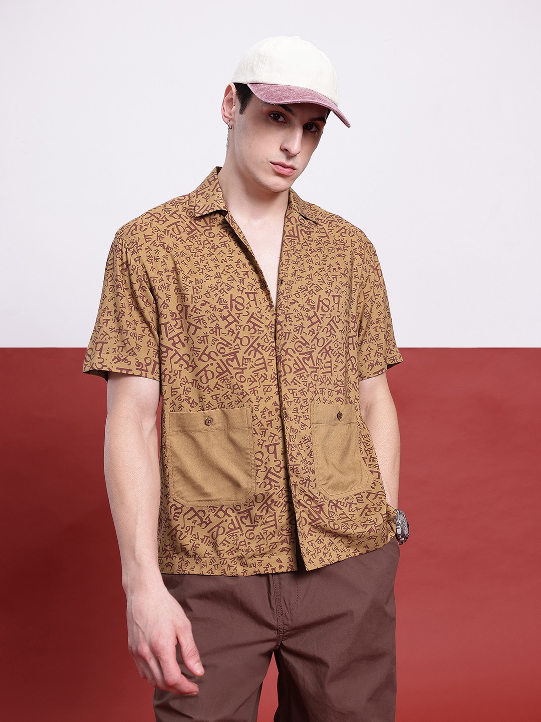 

Kook N Keech Indie Spirit Printed Shirt, Mustard