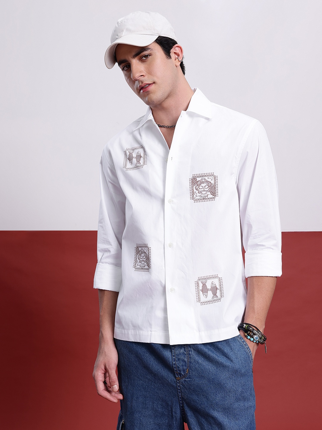 

Kook N Keech Boho Bliss Printed Shirt, White