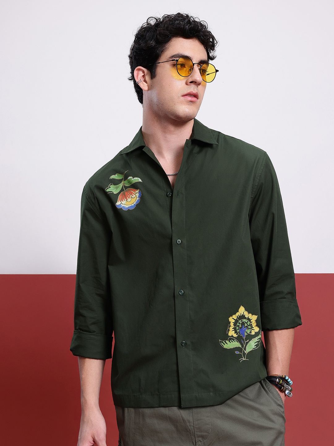 

Kook N Keech Indie Vibe Tribe Printed Shirt, Green