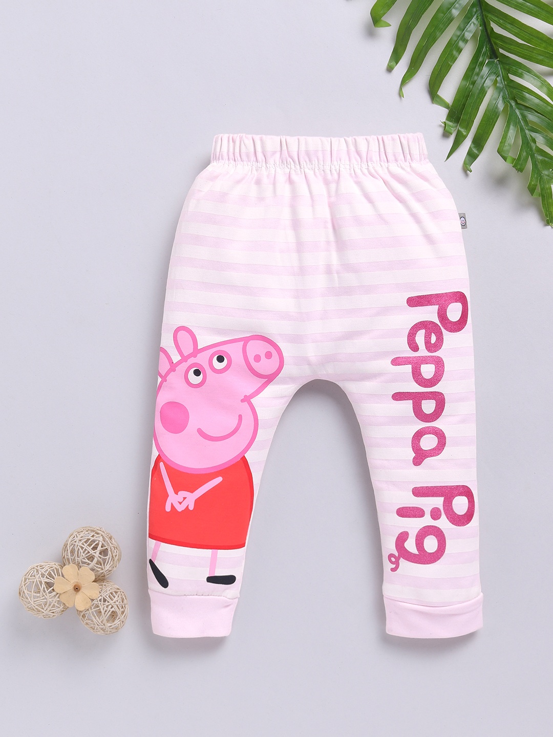 

YK X Tinyo Infant Girls Peppa Pig Printed Pure Cotton Diaper Pants, Pink