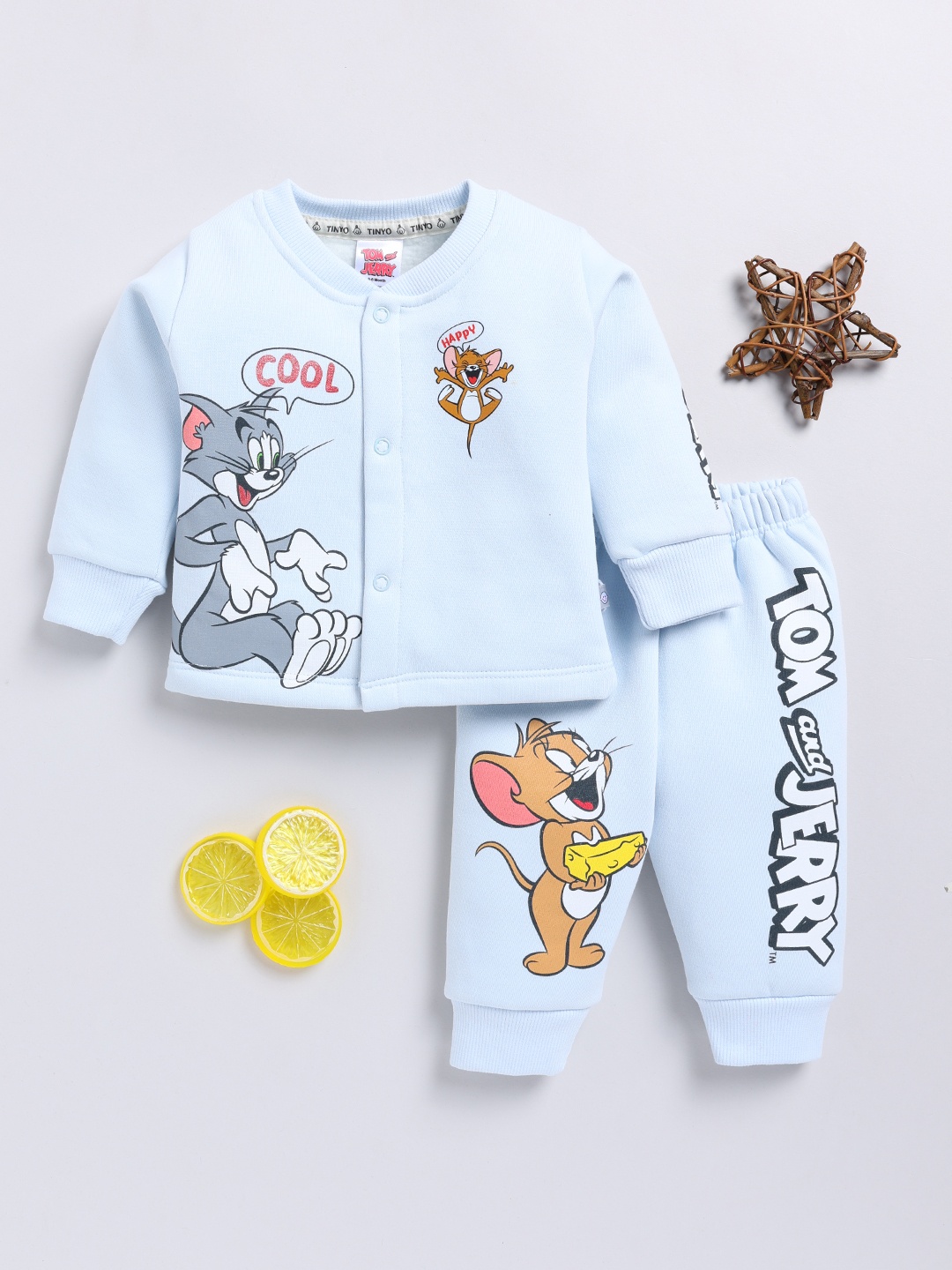 

YK X Tinyo Infant Boys Fleece T-shirt & Joggers, Blue