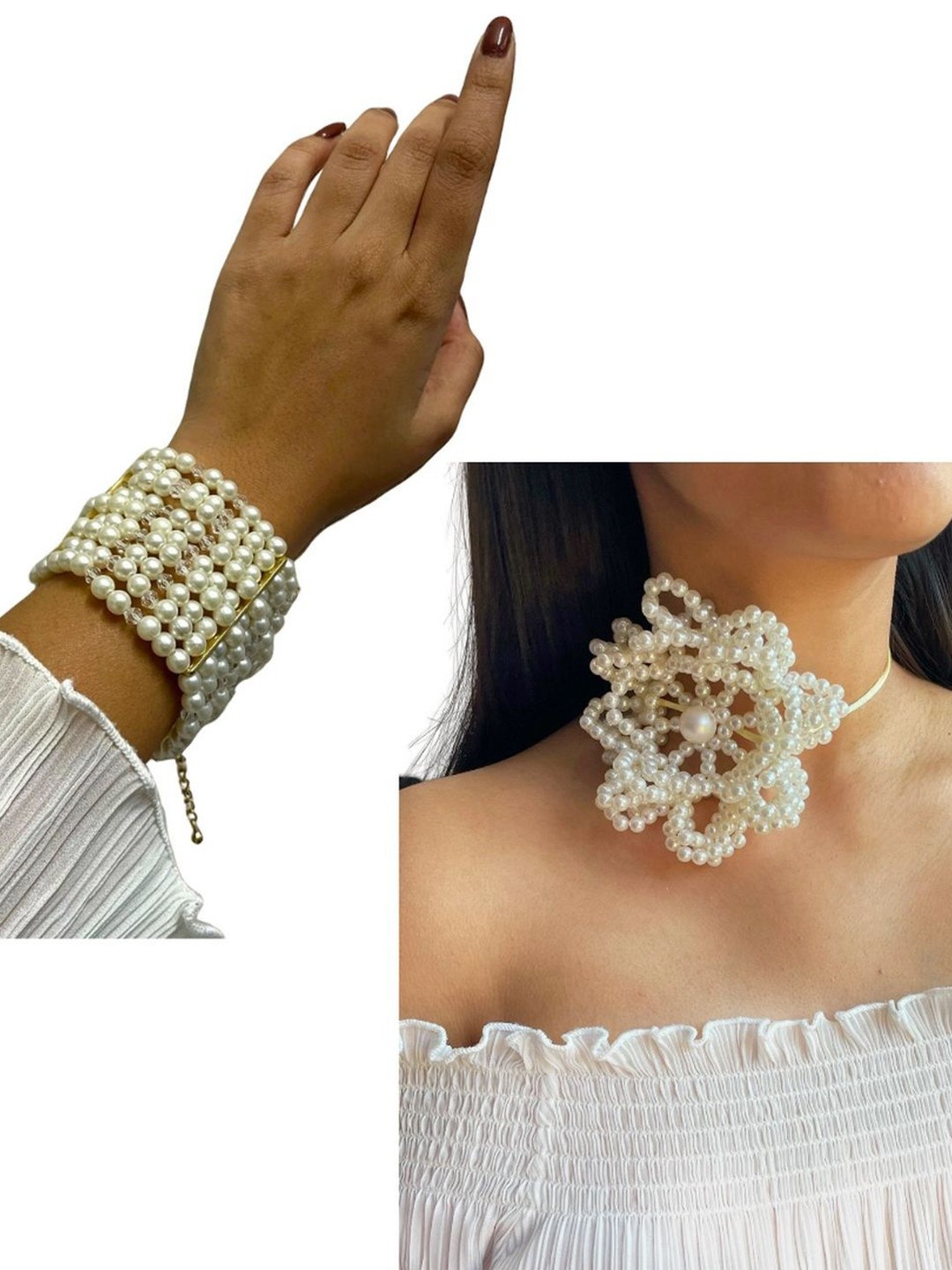 

ISHKAARA Gold-Plated Beaded Jewellery Set