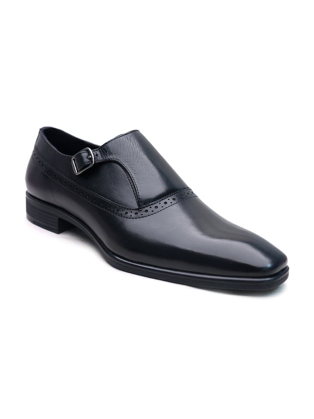 

mccoy Men Solid Formal Monk Shoes, Black