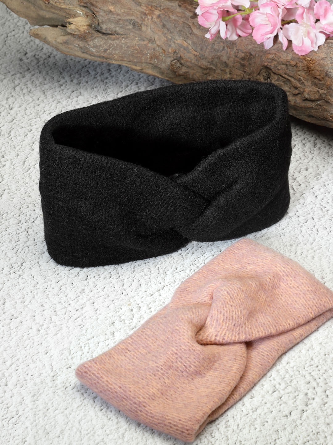 

VOGUE HAIR ACCESSORIES Pack Of 2 Chill Wrap Headband, Black