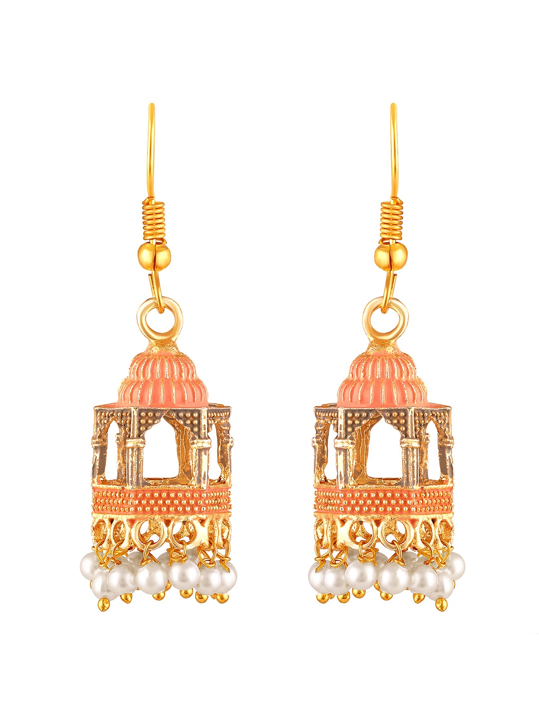 

BDIVA 18K Gold Plated Beaded Classic Drop Earrings