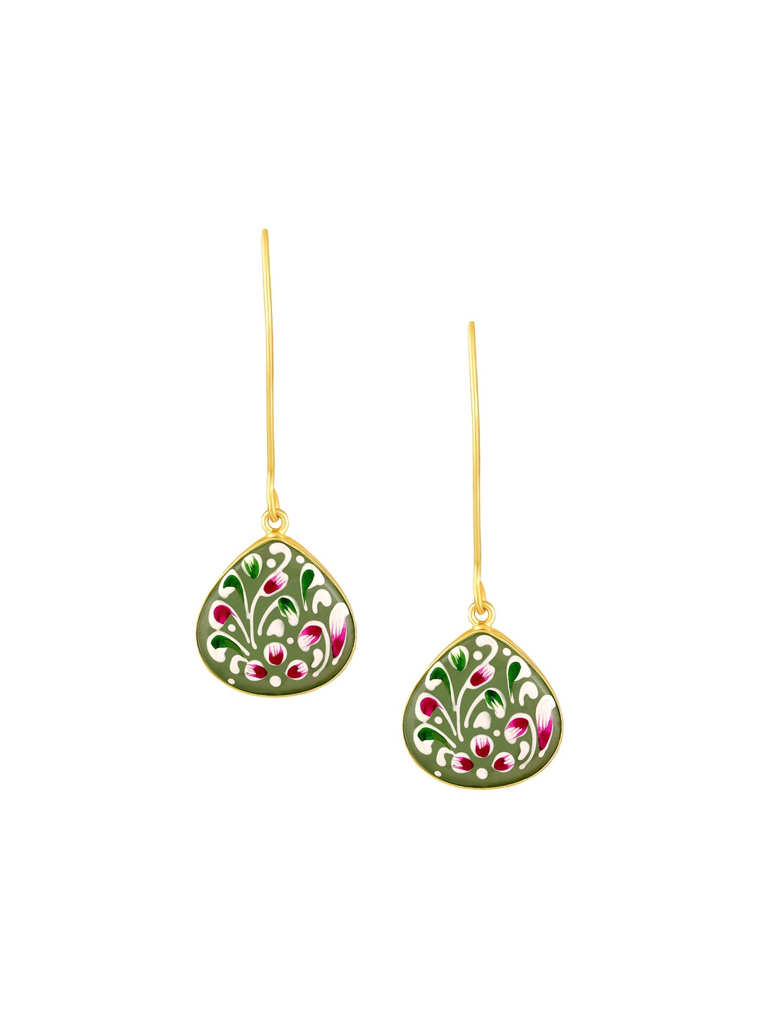 

BDIVA 18KT Gold-Plated Teardrop Shaped Drop Earrings