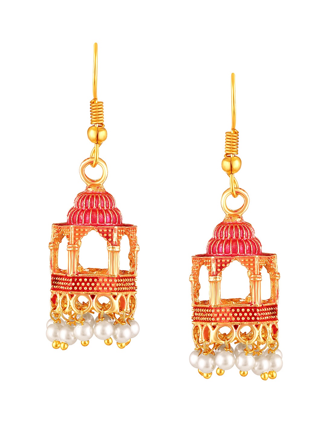 

BDIVA 18K Gold Plated Beaded Classic Drop Earrings