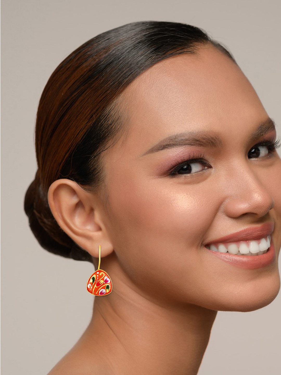 

BDIVA 18K Gold Plated Terracotta Drop Earrings