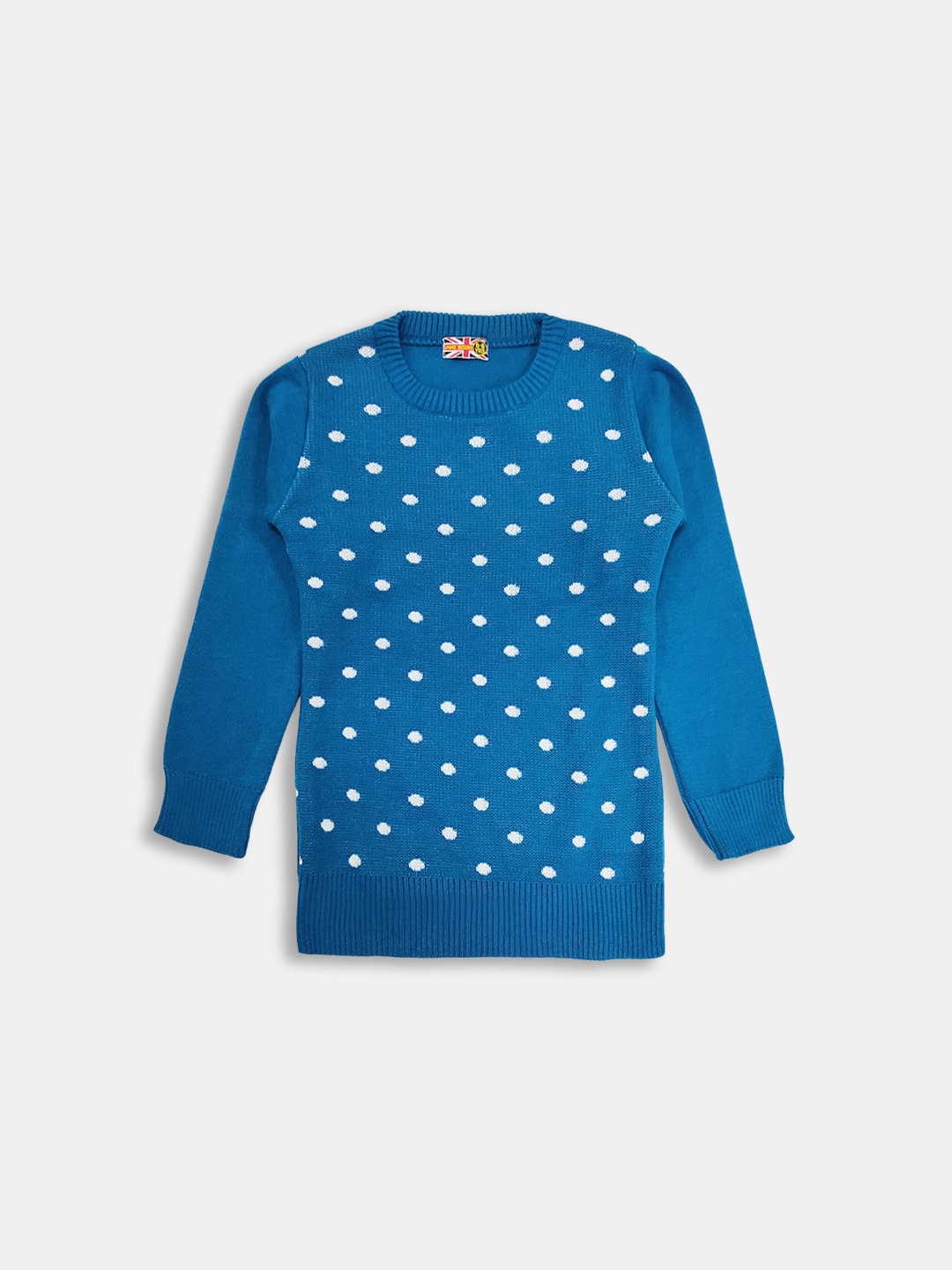 

Here&Now X Game Begins Girls Polka Dotted Pullover, Blue