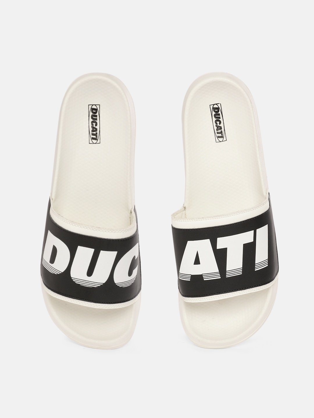 

Ducati Men Brand Logo Print Sliders, Black
