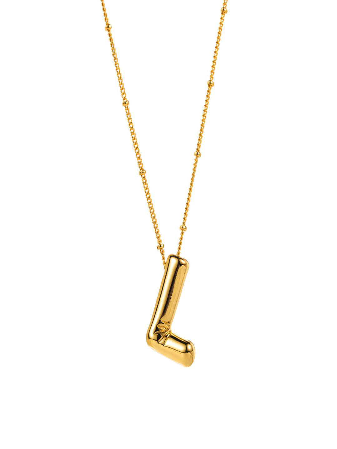 

AQUASTREET 18K Gold Plated Waterproof Anti Tarnish Balloon L Necklace