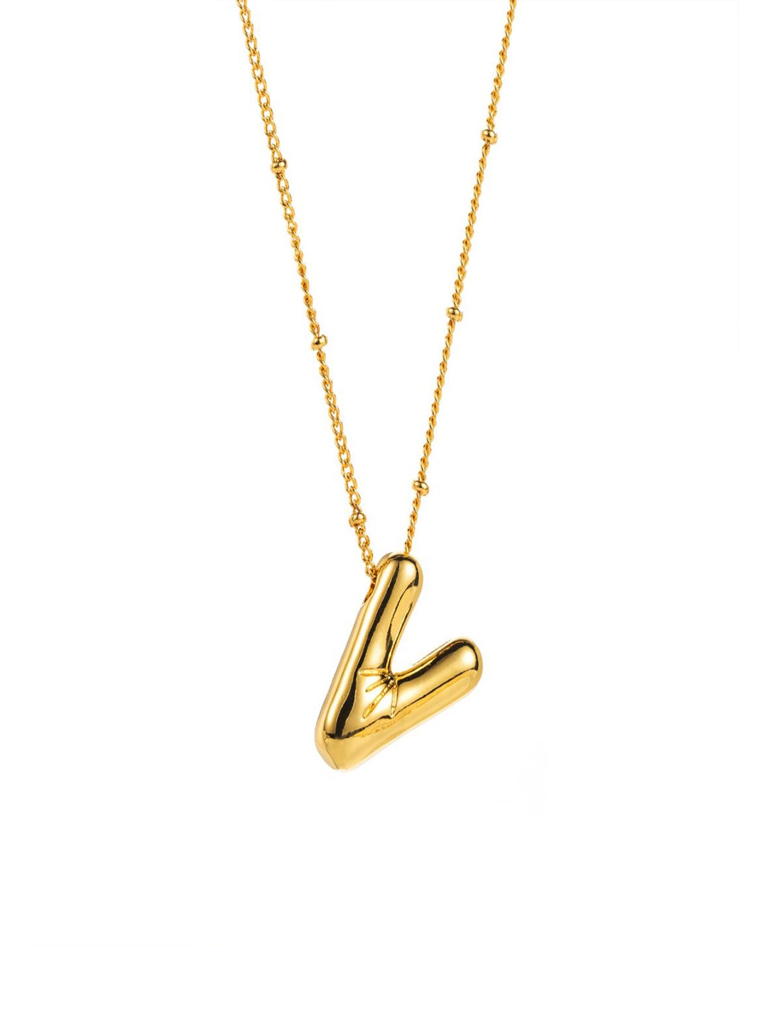 

AQUASTREET 18K Gold Plated Waterproof Anti Tarnish Balloon V Necklace