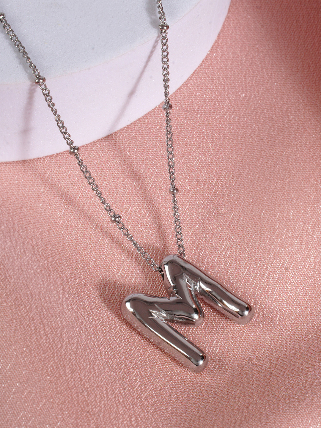 

AQUASTREET Silver Plated Stainless Steel Balloon M Necklace