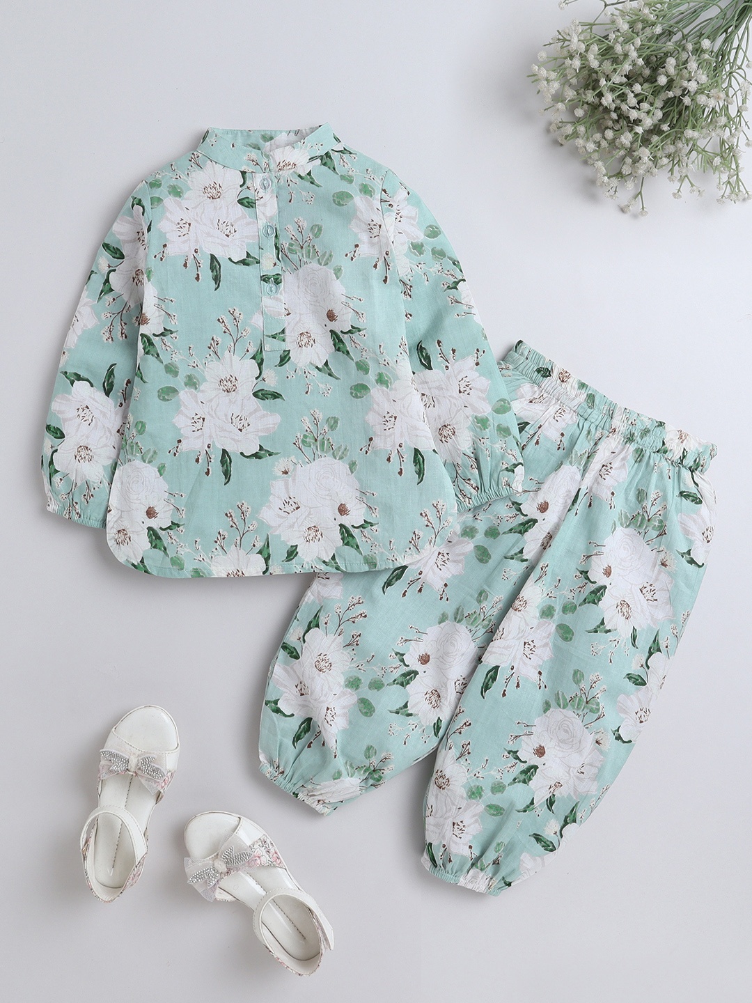 

The Magic Wand Girls Printed Night suit, Blue