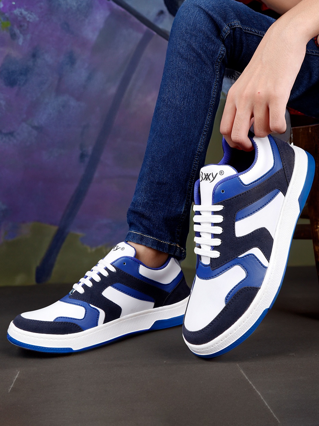 

Bxxy Men Colourblocked Sneakers, Blue