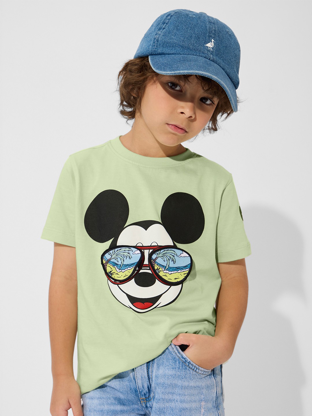 

The Souled Store Boys Mickey Mouse Printed T-shirt, Green