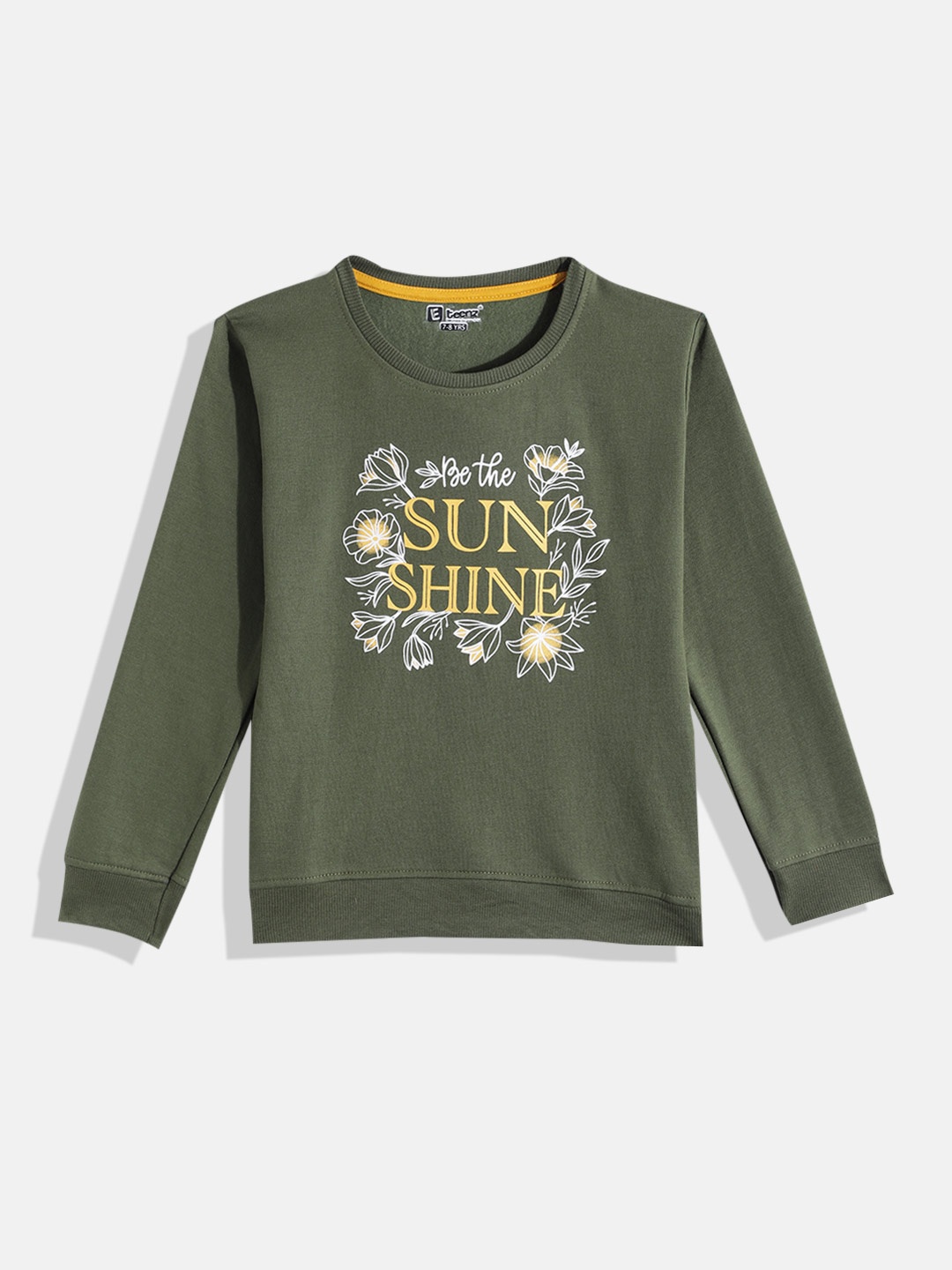 

Eteenz Girls Printed Sweatshirt, Olive