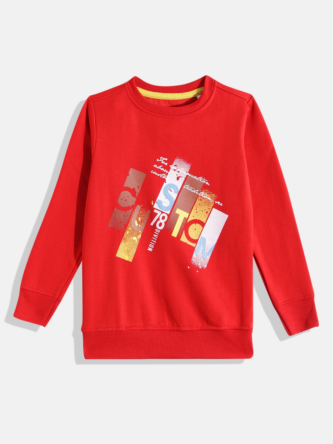 

Eteenz Boys Graphic Printed Sweatshirt, Red