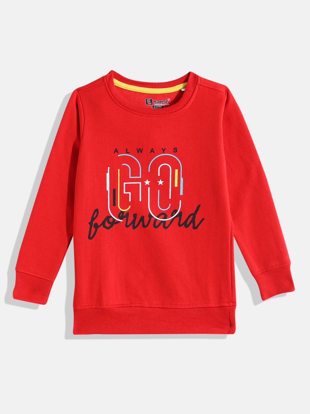 

Eteenz Boys Typography Printed Sweatshirt, Red