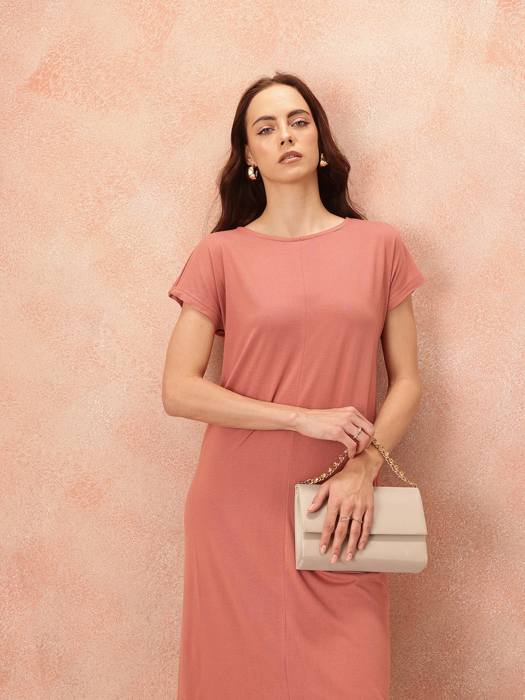 

all about you T-shirt Midi Dress, Peach