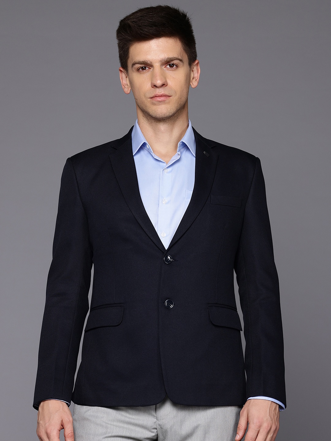 

ESSAS club Single-Breasted Slim Fit Formal Blazer, Navy blue