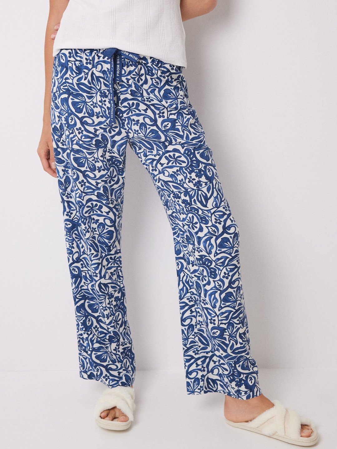 

women'secret Floral Printed Lounge Pants, Blue