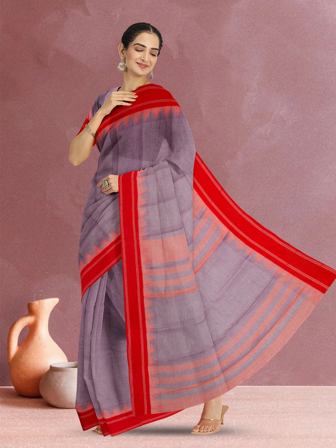 

Avishya Pure Cotton Saree, Purple