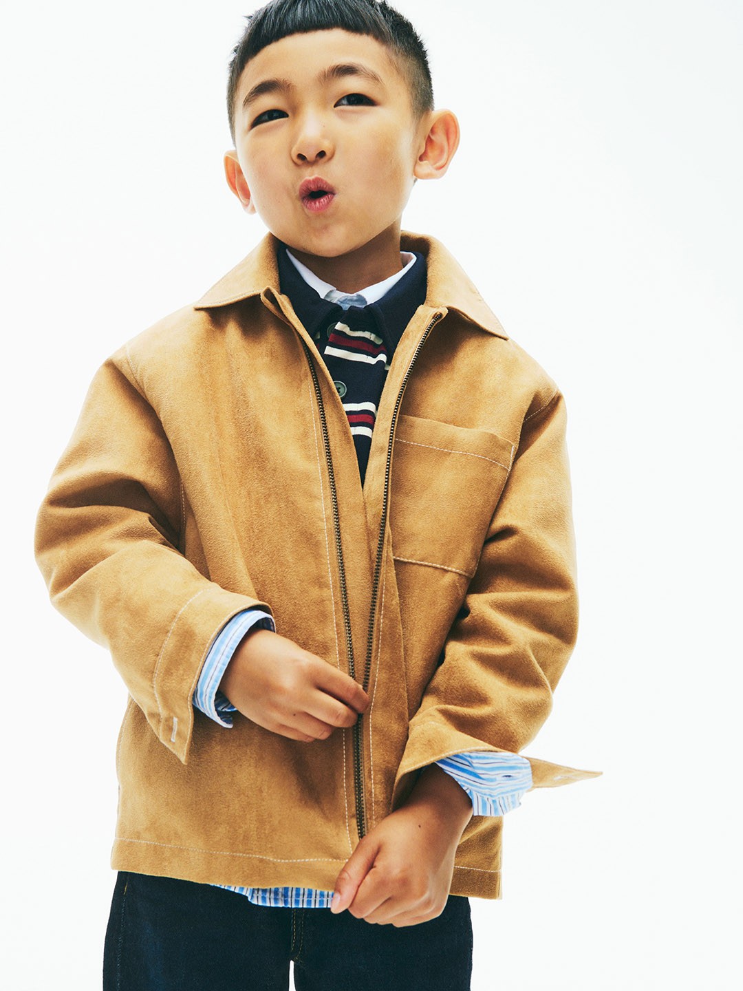 

H&M Boys Loose-Fit Overshirt, Beige