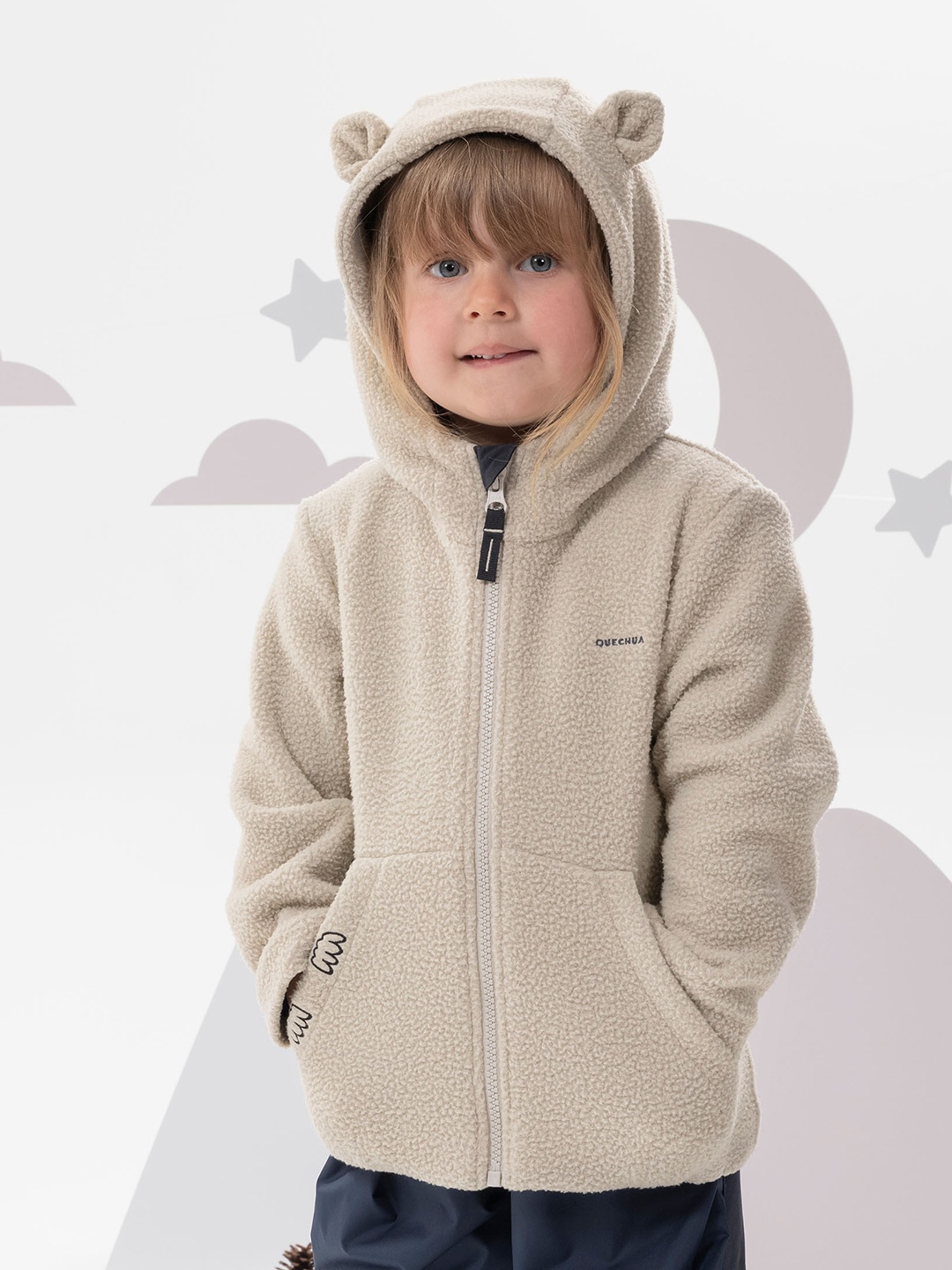 

Quechua By Decathlon Boys Hooded Sweatshirts, Beige